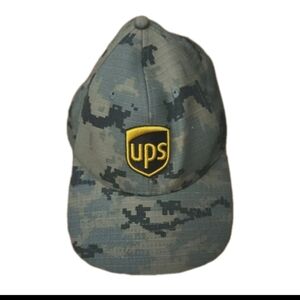 UPS Army Print Adjustable Unisex Camo Cap Military Style UPS Logo Hat